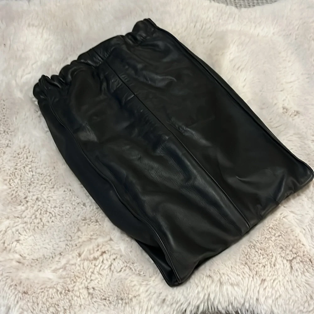 Black Leather Vintage Two Section Golf Shoe Storage Drawstring Travel Bag